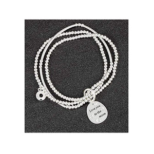 3 In 1 Silver Plated Message Bracelet Love Moon