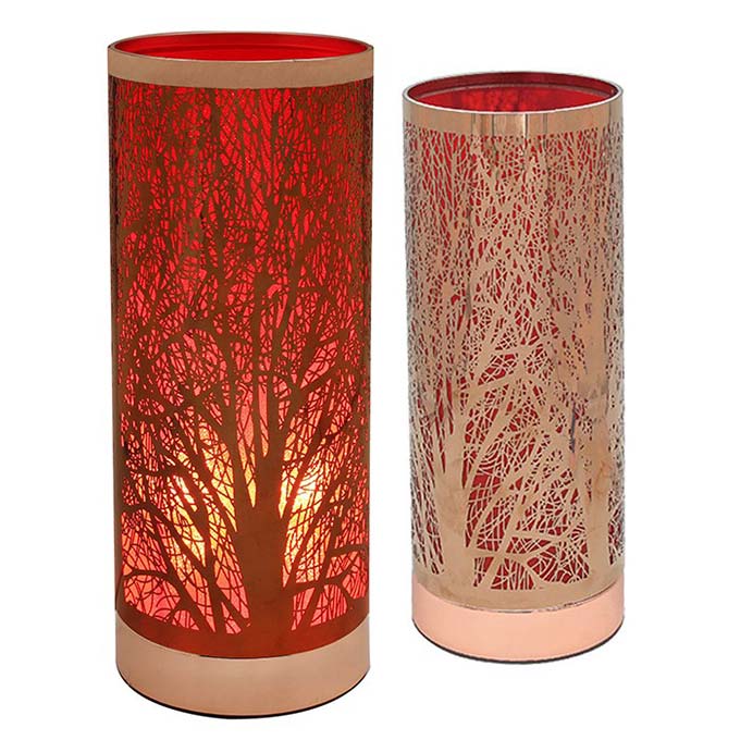 desire aroma cylinder lamp tree red