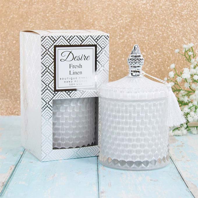 Desire Fresh Linen Diamond Candle Jar