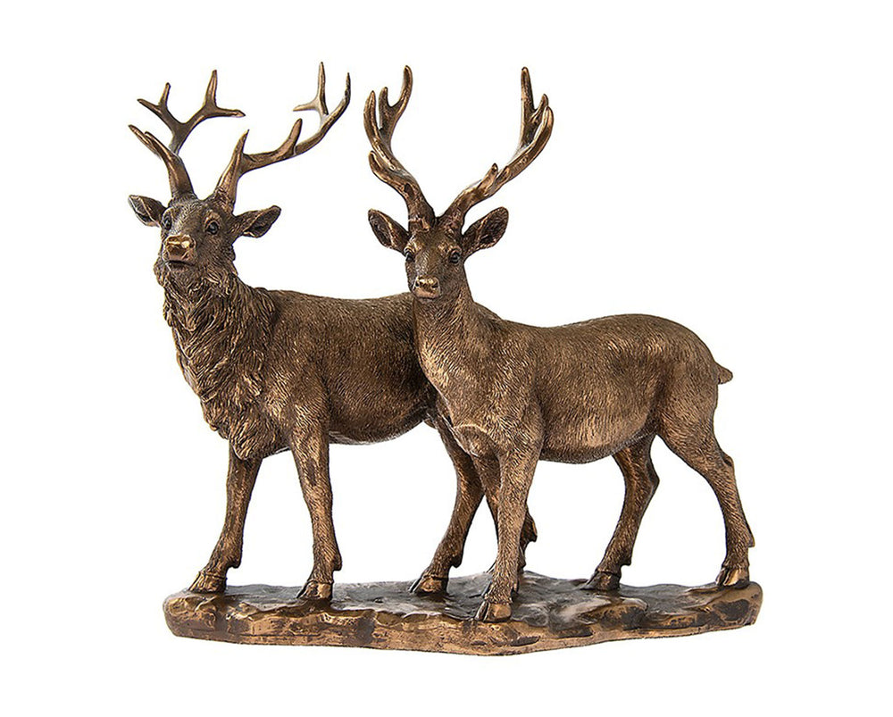 Reflections Bronze Stag Pair Small