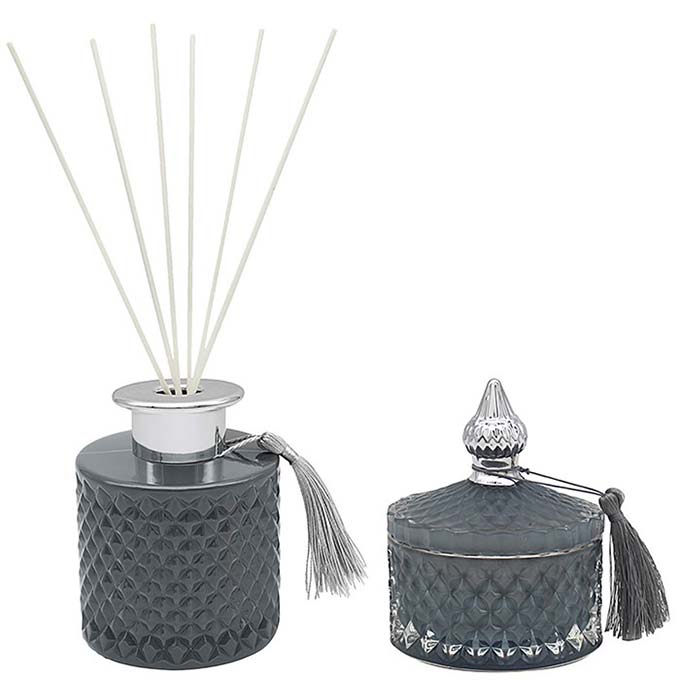 Magnolia & Mulberry Diffuser & Candle Set of 2 Grey