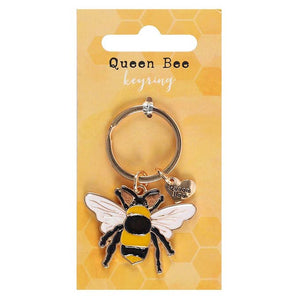 
                  
                    Queen Bee Enamel Keyring in packaging
                  
                