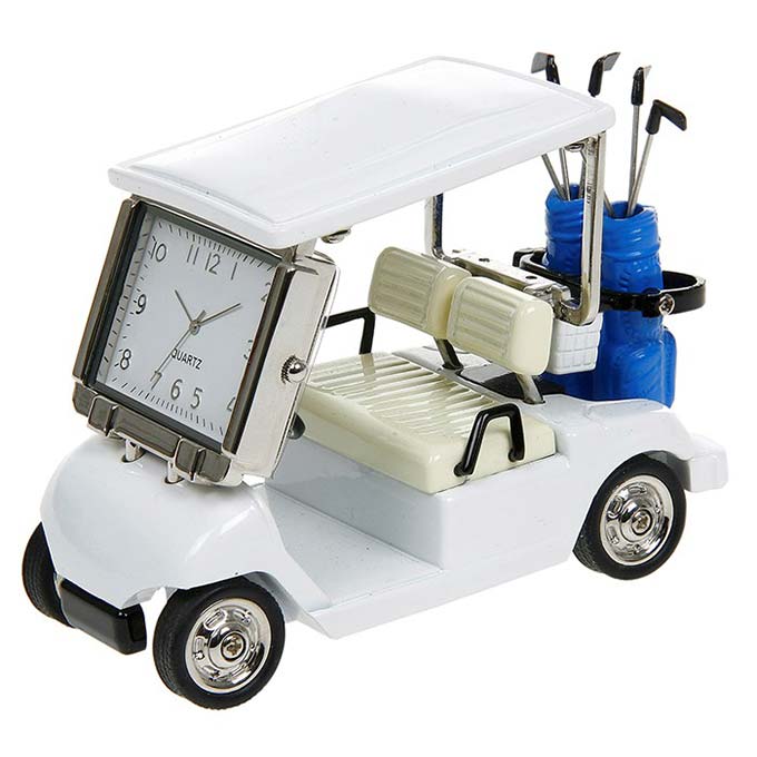 techno golf cart miniature clock