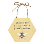 Thank you for beeing such a great teacher sign plaque