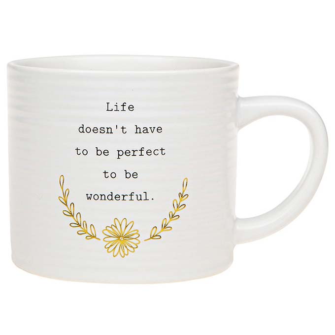 Thoughtful Words Ceramic Mug Life reads 