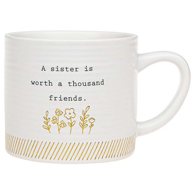 Thoughtful Words Ceramic Mug Sister reads 