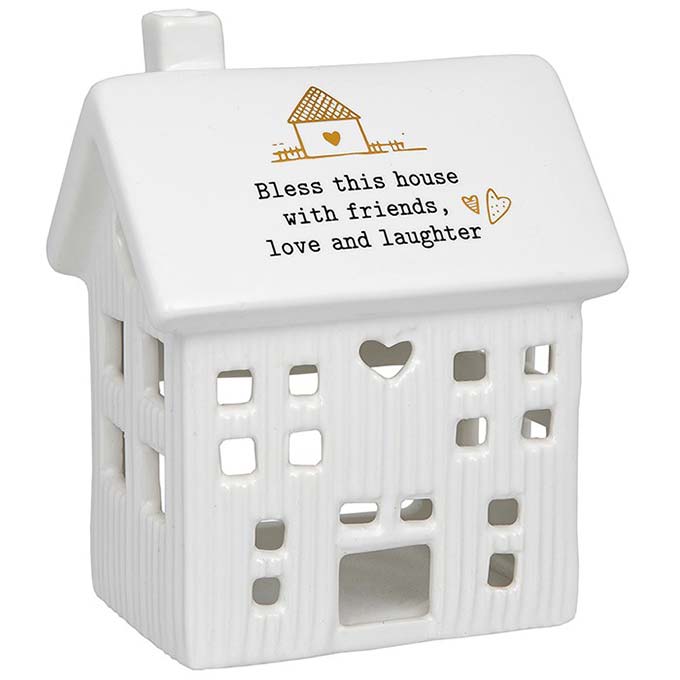 Thoughtful Words Tealight House Home/Friends