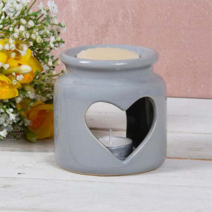 wax oil warmer heart grey
