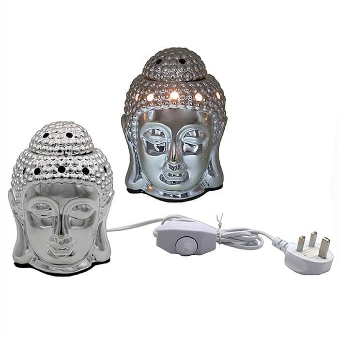 aroma lamp buddha silver