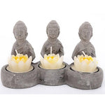 buddha and lotus tealight candle holder