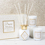 desire candle diffuser set of 3 white birch sandlewood