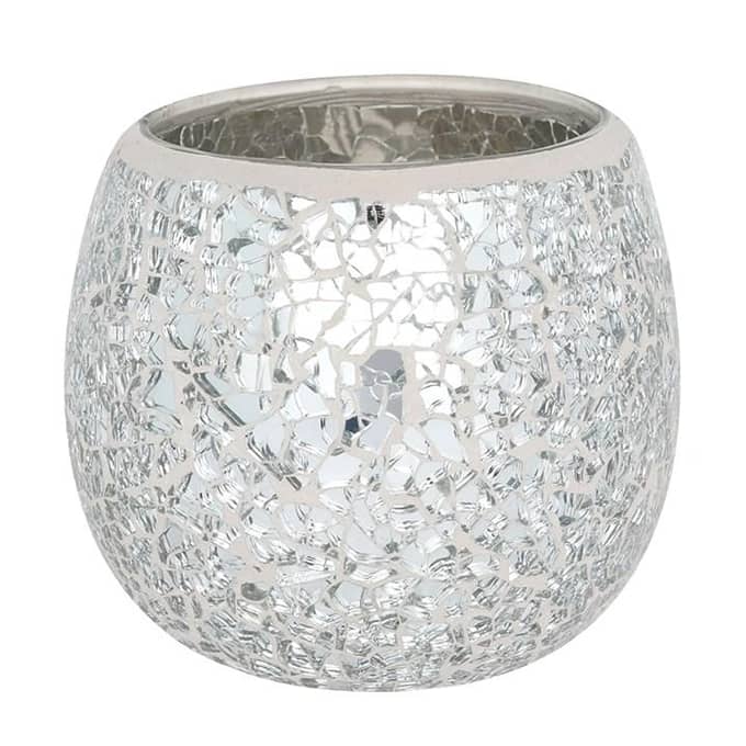 
                  
                    Large Silver Crackle Glass Candle Holder
                  
                