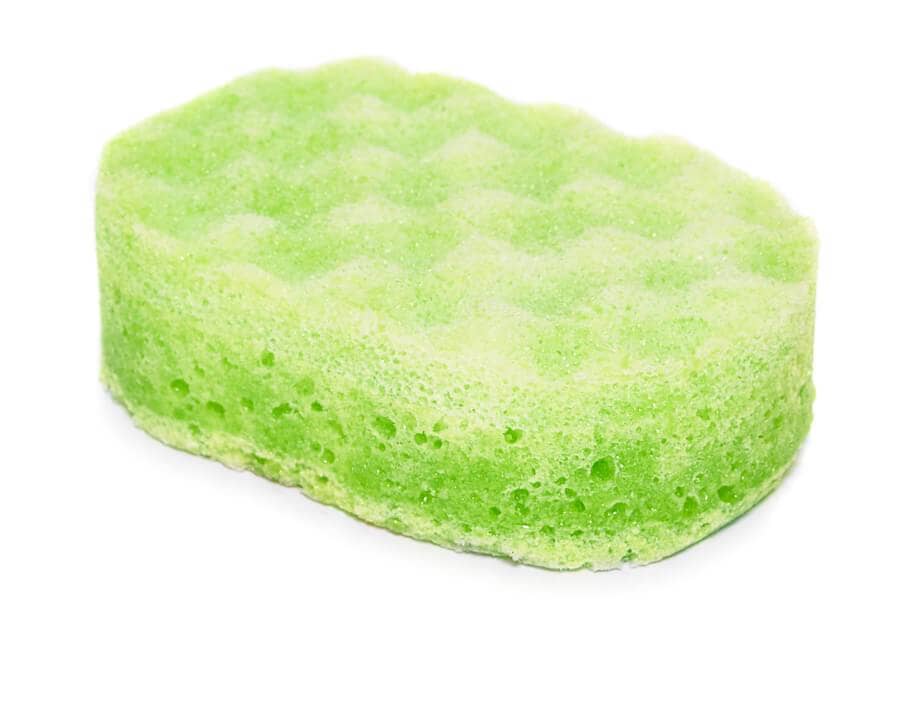 lime oval soap sponge