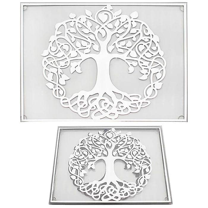 mirror tree of life table mat set of two