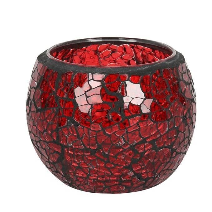 
                  
                    Small Crackle Glass Candle Holder Red
                  
                